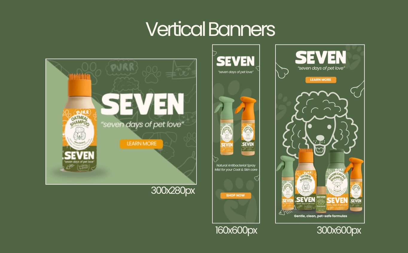 SEVEN posters and social media promo designs